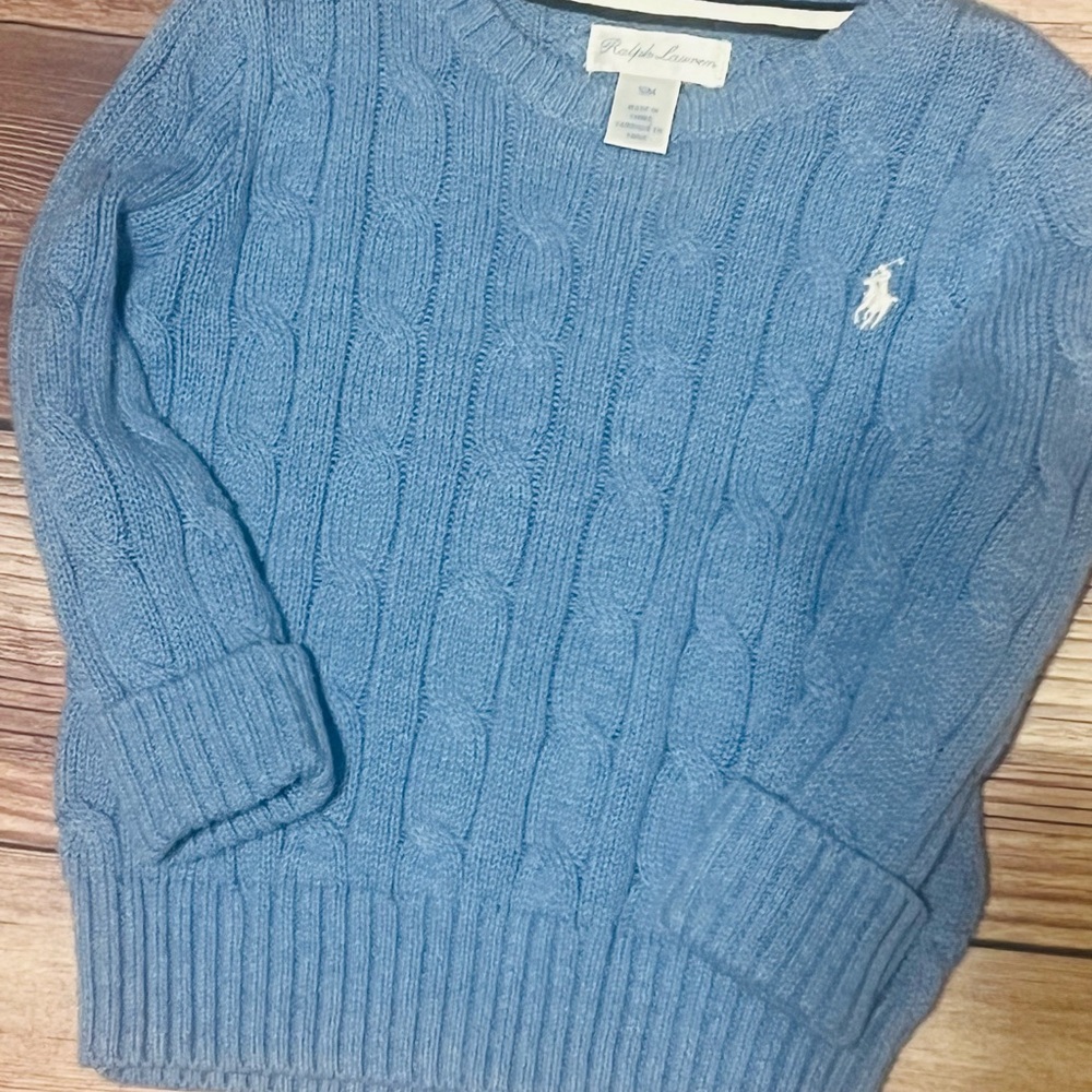 Baby Blue Ralph Lauren Sweater 18M